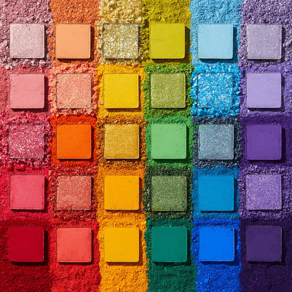 ColourPop Fade Into Hue swatches reveal rich mattes and metallics for bold outfits.