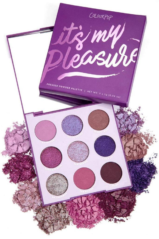 ColourPop Its My Pleasure palette compact displaying rich purples for bold monochrome looks.