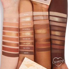 Metallic copper and bronze shades from ColourPop Nude Mood Palette