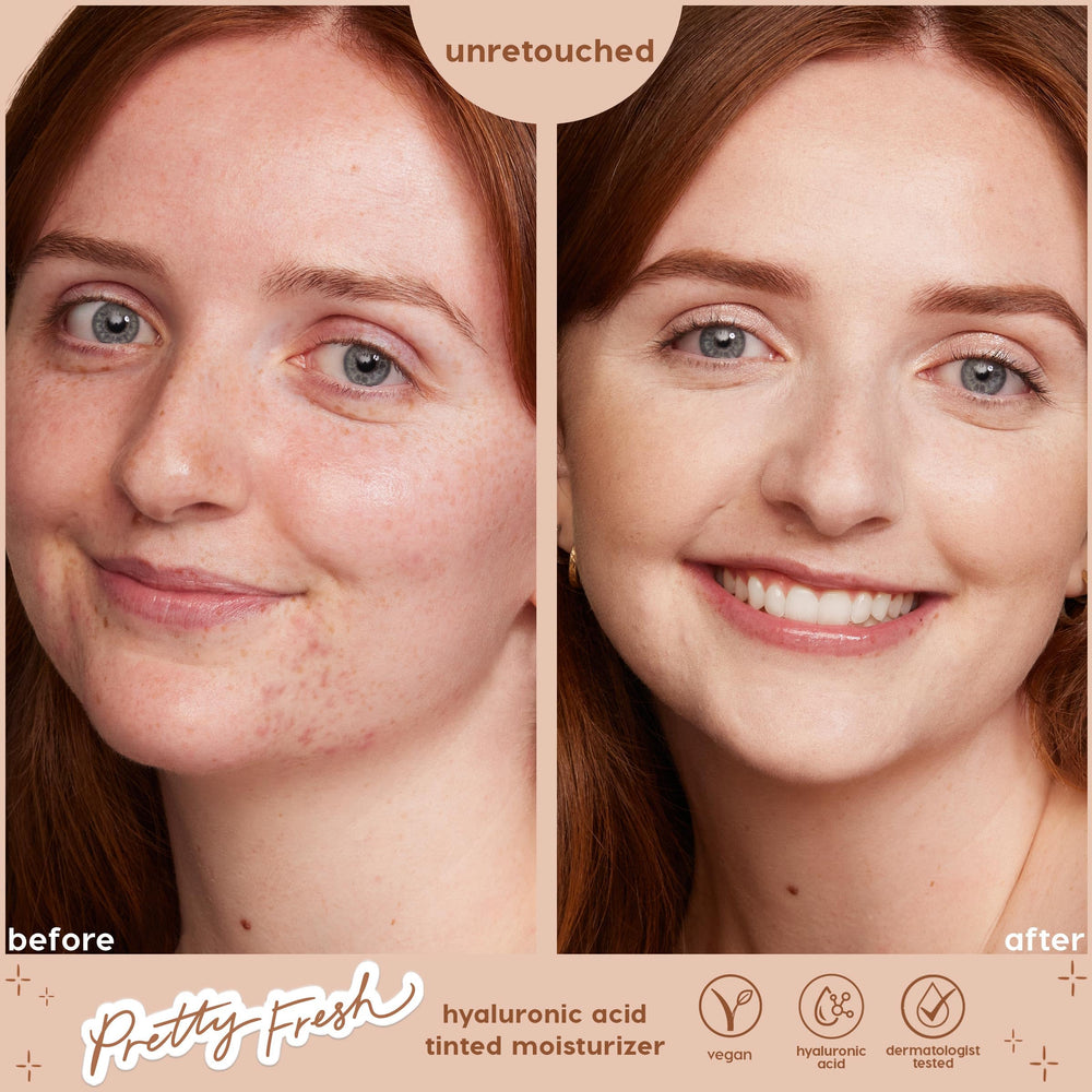 ColourPop Pretty Fresh tinted moisturizer applied with sponge demonstrates blendable hydration.