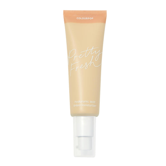 ColourPop Pretty Fresh tinted moisturizer bottle close-up showing hydration and design.