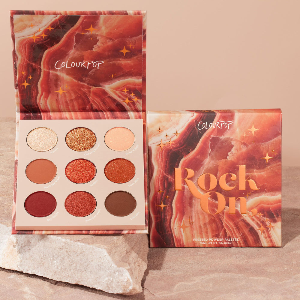 ColourPop Rock On flat brush application showing strong color payoff.