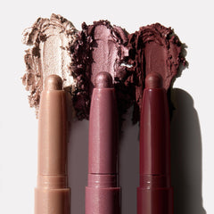 ColourPop Rose Goals Shadow Stix Socialite icy taupe swatches showing subtle definition.