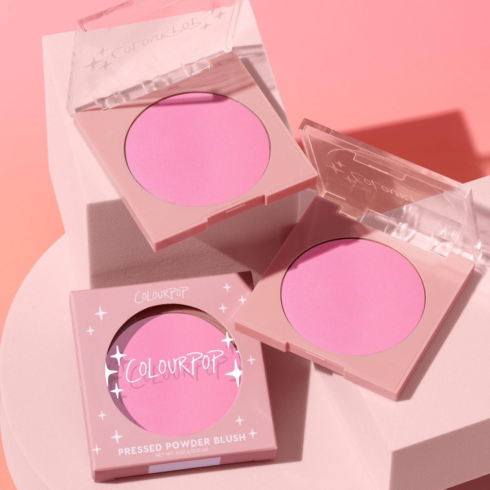 ColourPop Silky Powder Blush soft-matte finish on skin implies long-lasting color.