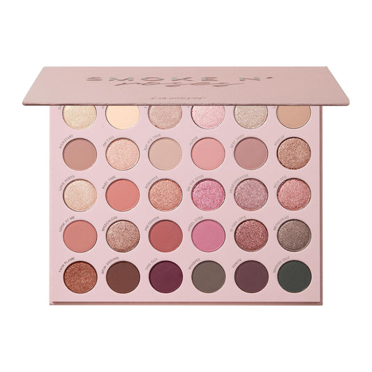 ColourPop Smoke N Roses palette cover showing rosey tones and travel-ready packaging.