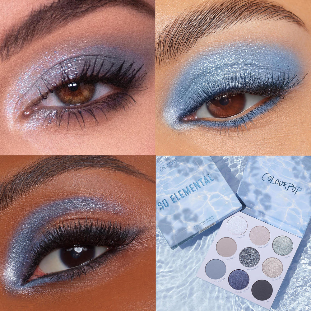 ColourPop So Elemental matte shades swatches illustrate smooth blending and soft edges