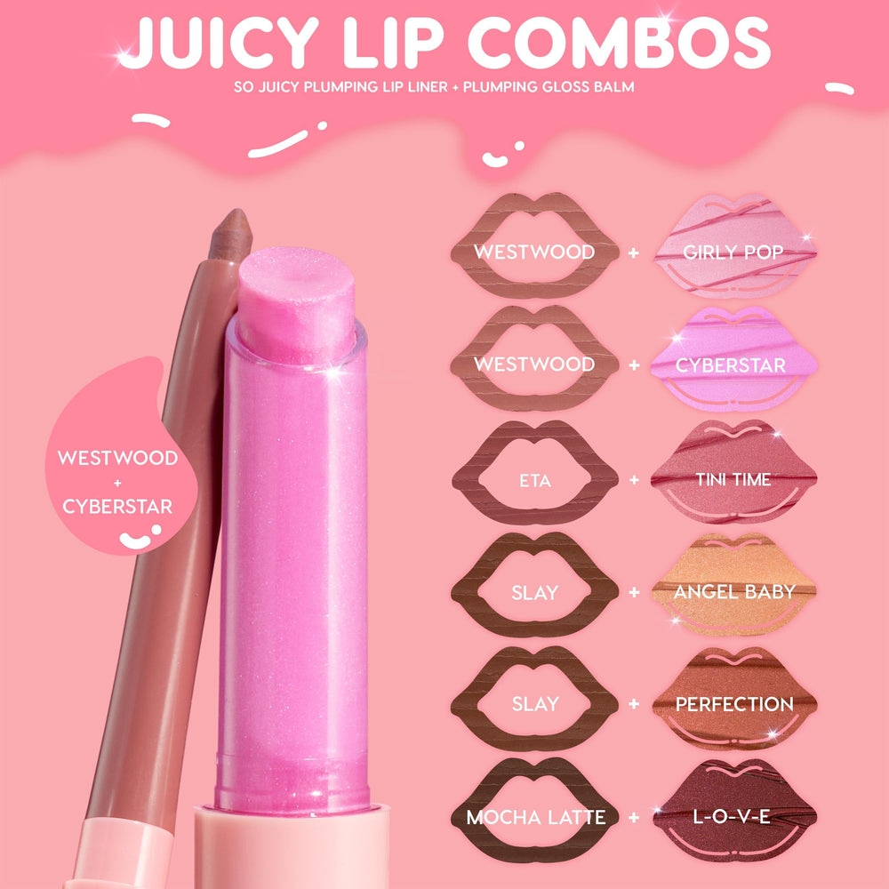 ColourPop So Juicy Plumping Lip Gloss Balm melts into a non-sticky shine