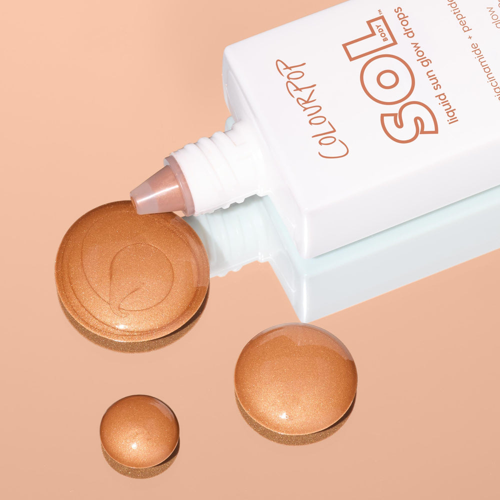 Close-up of ColourPop Sol Glow Drops pump for easy dispensing