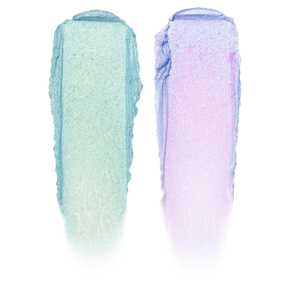 ColourPop Stitch Shadow Stix He's All Yours duochrome swatch with pink-to-aqua shift.