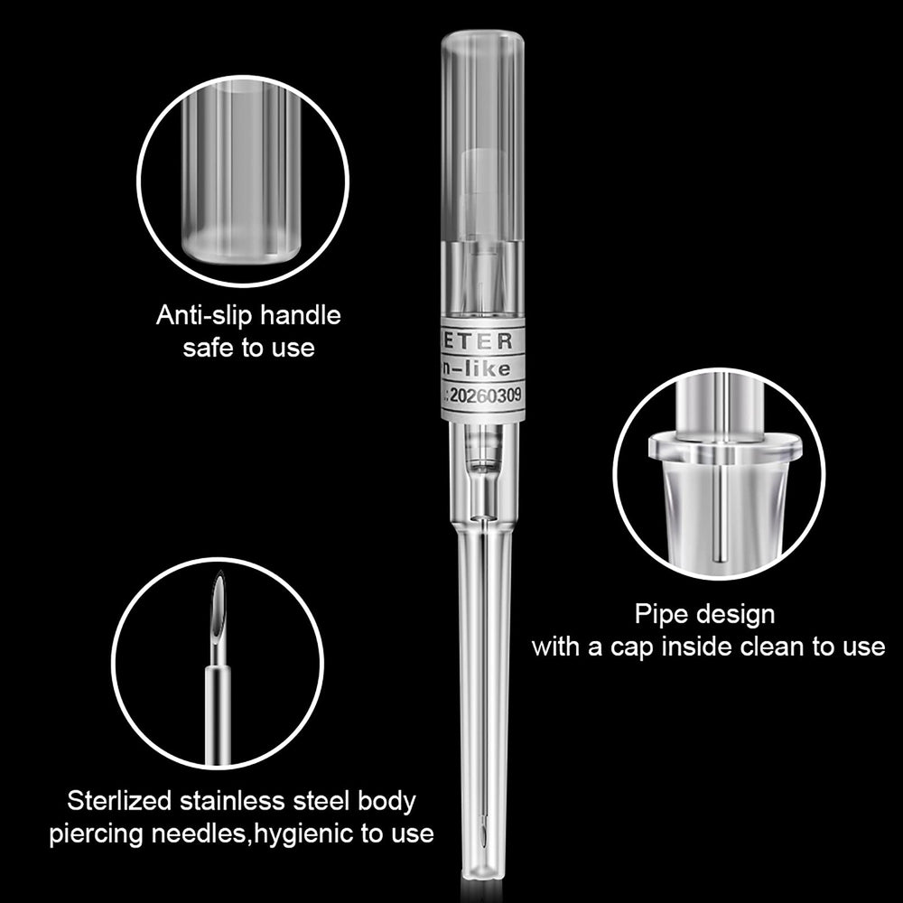 Combofix IV catheter needles bevel edge design aids smooth jewelry transfer