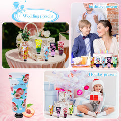 Comdian flavors collection includes peach, avocado, grape, rose, and cherry blossom.