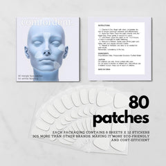 Comfordent triangle patches on smile lines provide targeted support and comfort overnight.