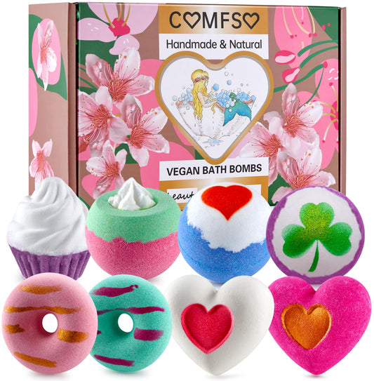 Comfso bath bombs doughnut shape for a relaxing, colorful soak