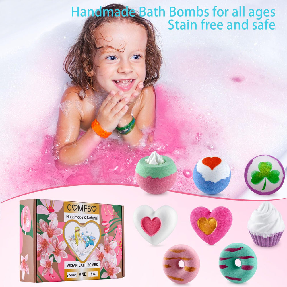 Comfso bath bombs ice cream shape with vivid colors