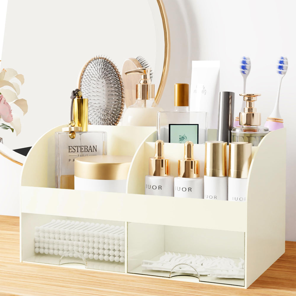 COMFYROOM lipstick and nail polish tray saves bathroom counter space