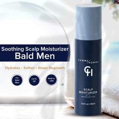 Comme Homme scalp moisturizer cream texture close-up highlighting non-greasy feel