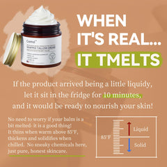 comsl Whipped Tallow Honey Cream body moisturizer visible on skin