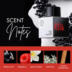 Confessions of a Rebel B*tch Please EDP mini bottle side view, portable luxury for everyday confidence.