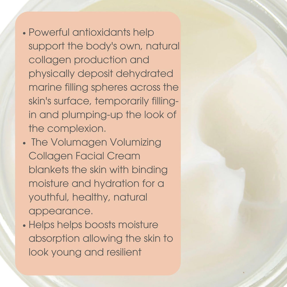 Consult Beaute Volumagen cream texture spread, smooth, lightweight hydration