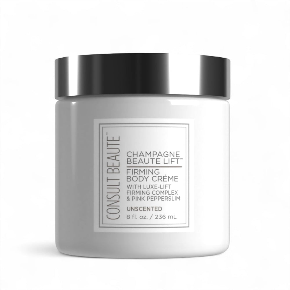 Consult Beaute Unscented Champagne Lift bottle—firming hydration for skin.