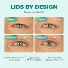 Contours Rx Lids by Design makeup-friendly application allows easy makeup over strips