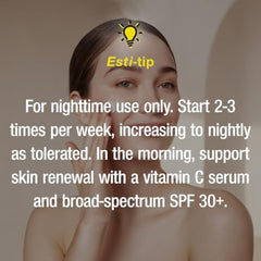 CONTROL CORRECTIVE Advanced Retinol Plus application guide outlines safe nightly use.