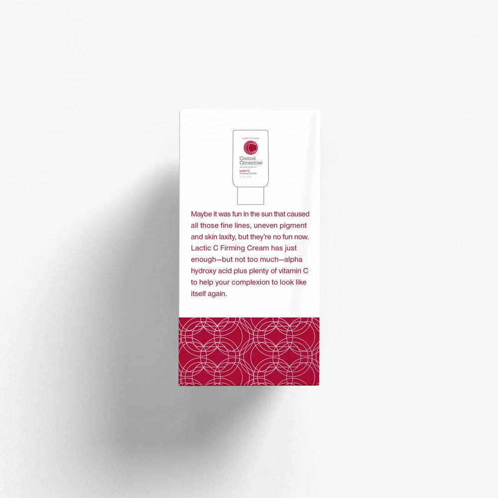 CONTROL CORRECTIVE Lactic-Firming Cream ready for day and night routines.