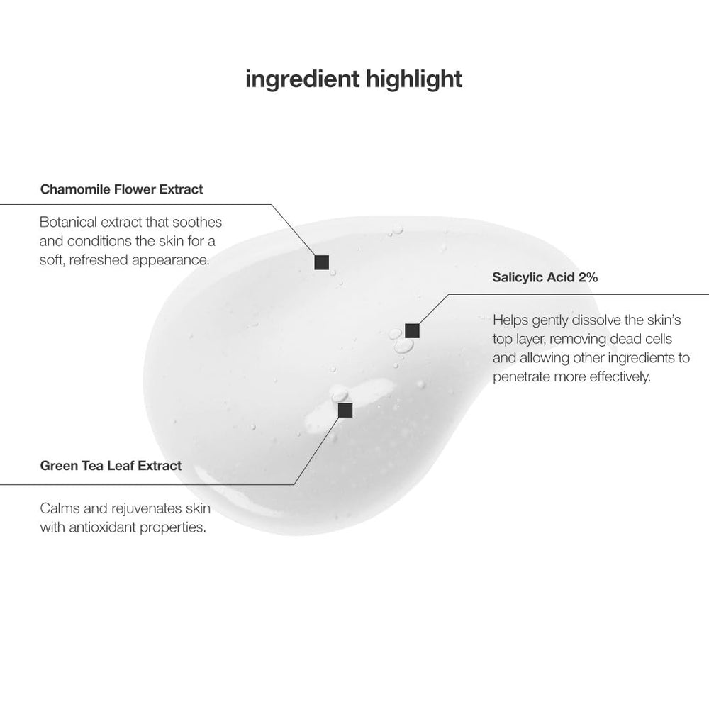 CONTROL CORRECTIVE Salicylic Wash back-and-shoulders view emphasizes multi-area cleansing benefits.