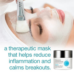 CONTROL CORRECTIVE sulfur calming mask overnight spot treatment on blemish.