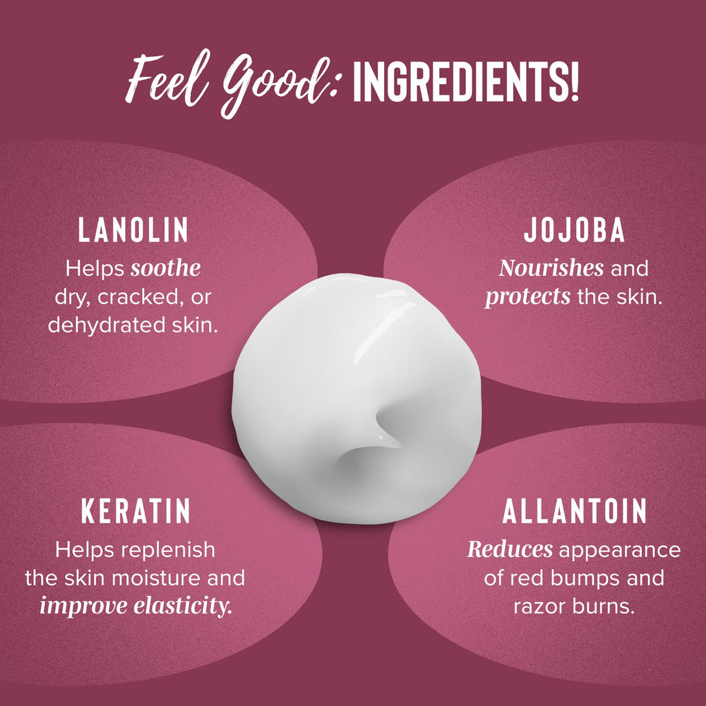 Coochy Island Paradise dermatologist-tested bottle showing gentle formula for sensitive skin.