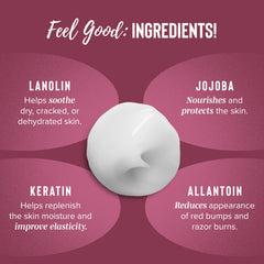 Coochy Island Paradise dermatologist-tested bottle showing gentle formula for sensitive skin.