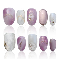 COOLYOUNG press-on nails almond short swatch for everyday wear