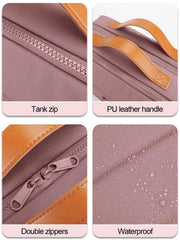 COOSKY dark purple toiletry bag suitable for travel and home use.