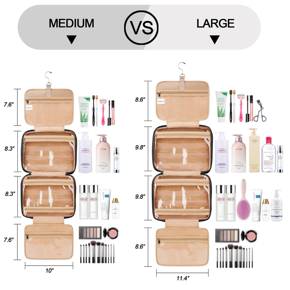 COOSKY toiletry bag with jewelry compartment keeps accessories safe during travel.