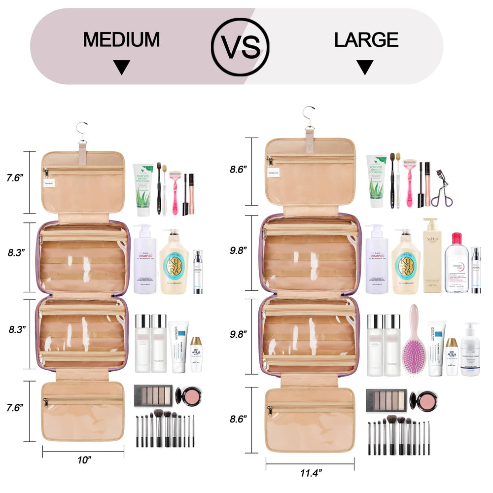 COOSKY 360-degree-hook image highlights versatile hanging options in hotel bathrooms