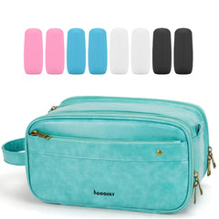 COOSKY Lake Blue travel toiletry bag main compartment holds large toiletries clearly