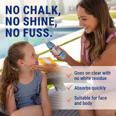 Hands applying Coral Isles Sunscreen spray for outdoor activity