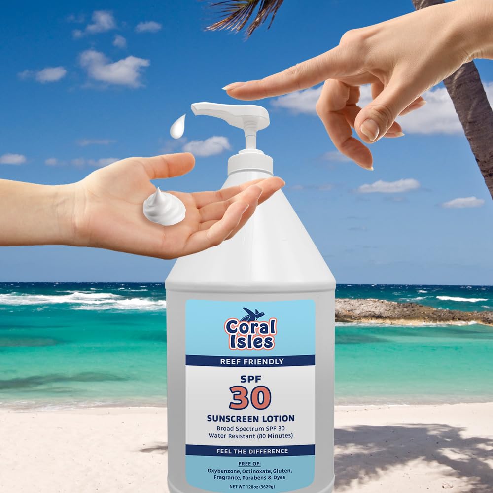 Coral Isles water-resistant 80-minute lotion for active outdoor days