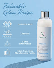CORÉANA Ample:N Toner liquid application showing even distribution