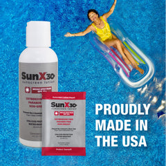 Reef-safe and paraben-free label on CoreTex Sun X 30.
