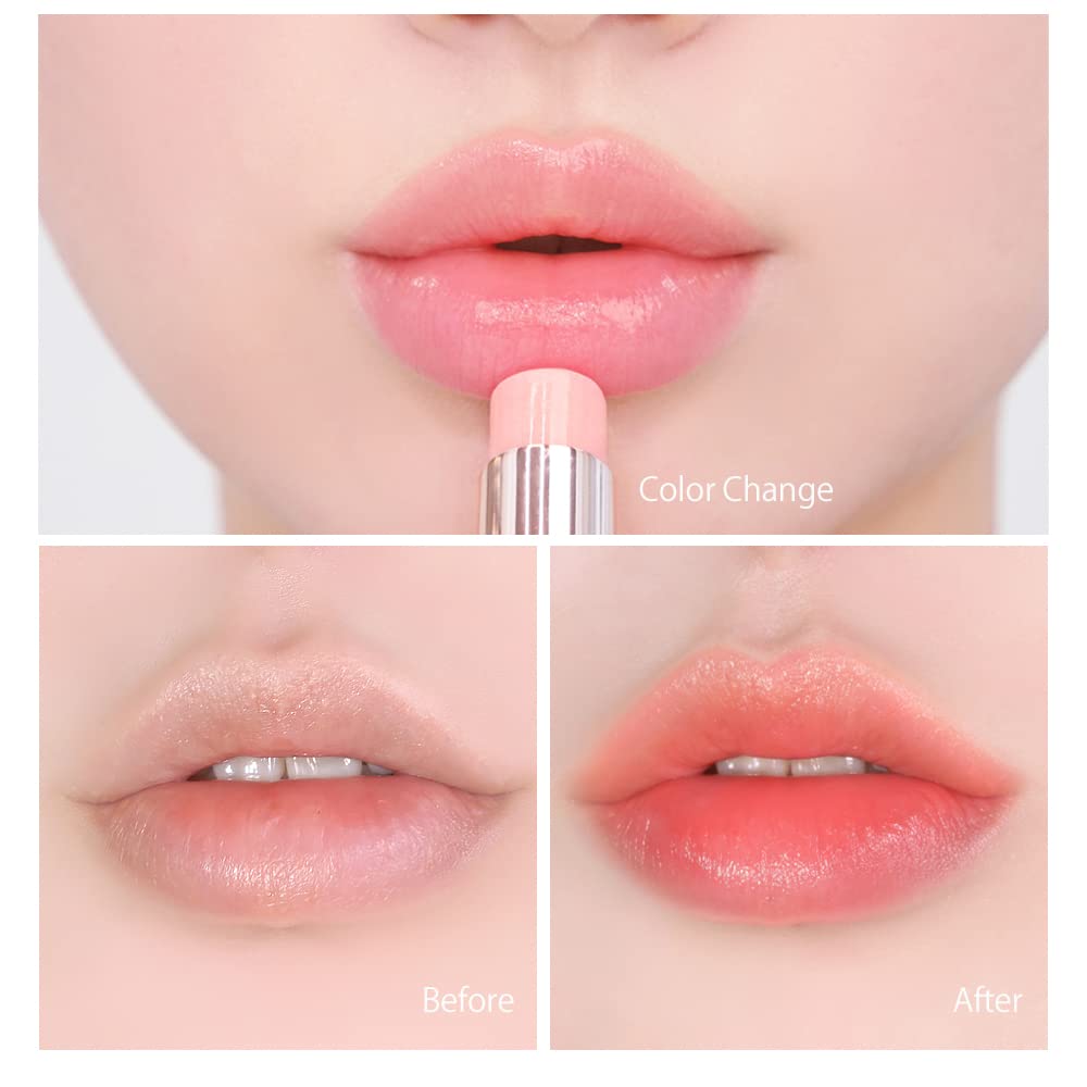 CORINGCO Sparkle Lip Balm Swan Lake color-change effect during wear