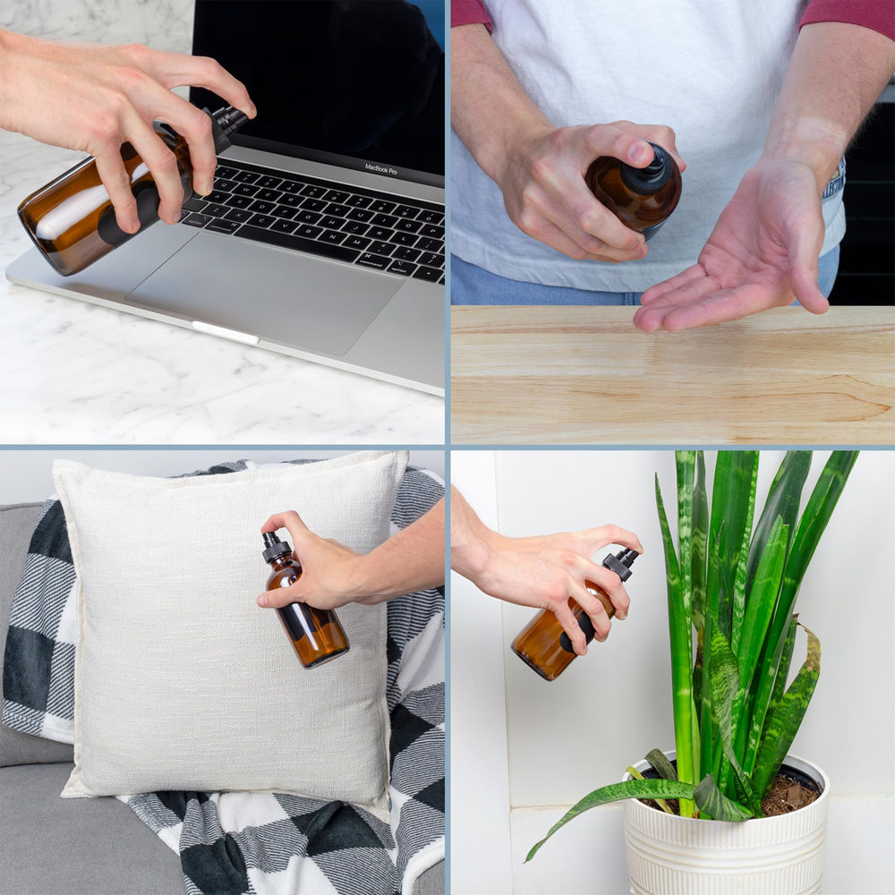 Cornucopia Brands four-pack bottles with chalk labels for easy DIY labeling.