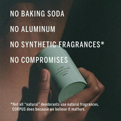 Corpus made in USA label reflects local craftsmanship and quality.