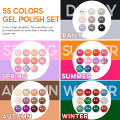 COSCELIA 55 shade gel polish collection for versatile looks
