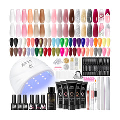 COSCELIA 67pc gel nail kit with UV light for at-home salon-quality manicure