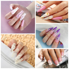 COSCELIA acrylic powders in nude pink white enable versatile extensions and carving.