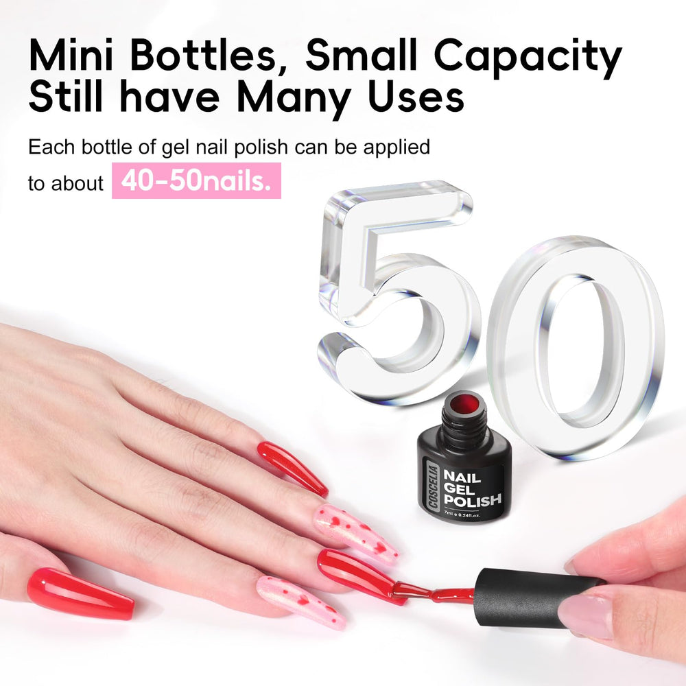 COSCELIA DIY nail art scene with multiple bottle colors