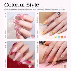 COSCELIA poly extension gel set 15-color options for longer nails