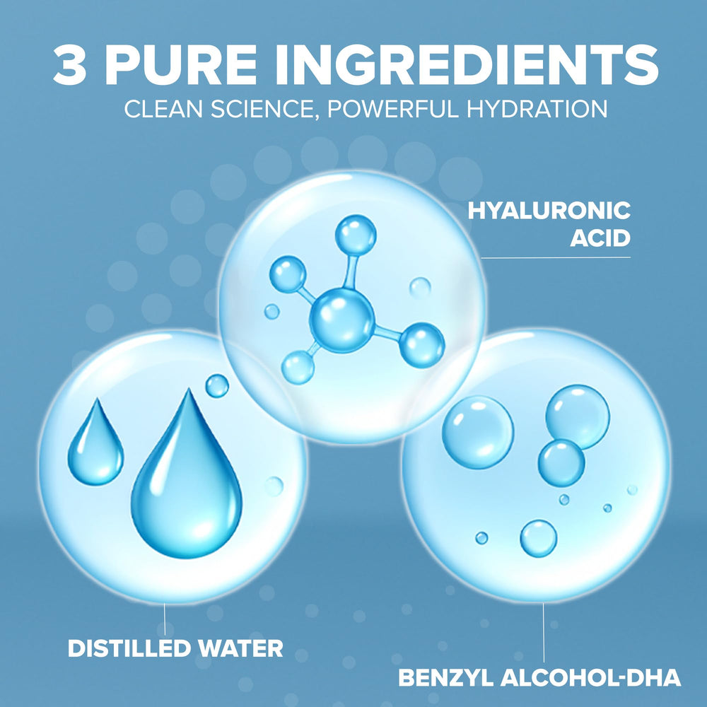 Cosmedica Hyaluronic Serum on cheek demonstrates smooth, hydrated skin texture