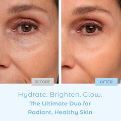 Cosmedica Set display on counter suggesting dual-serum routine
